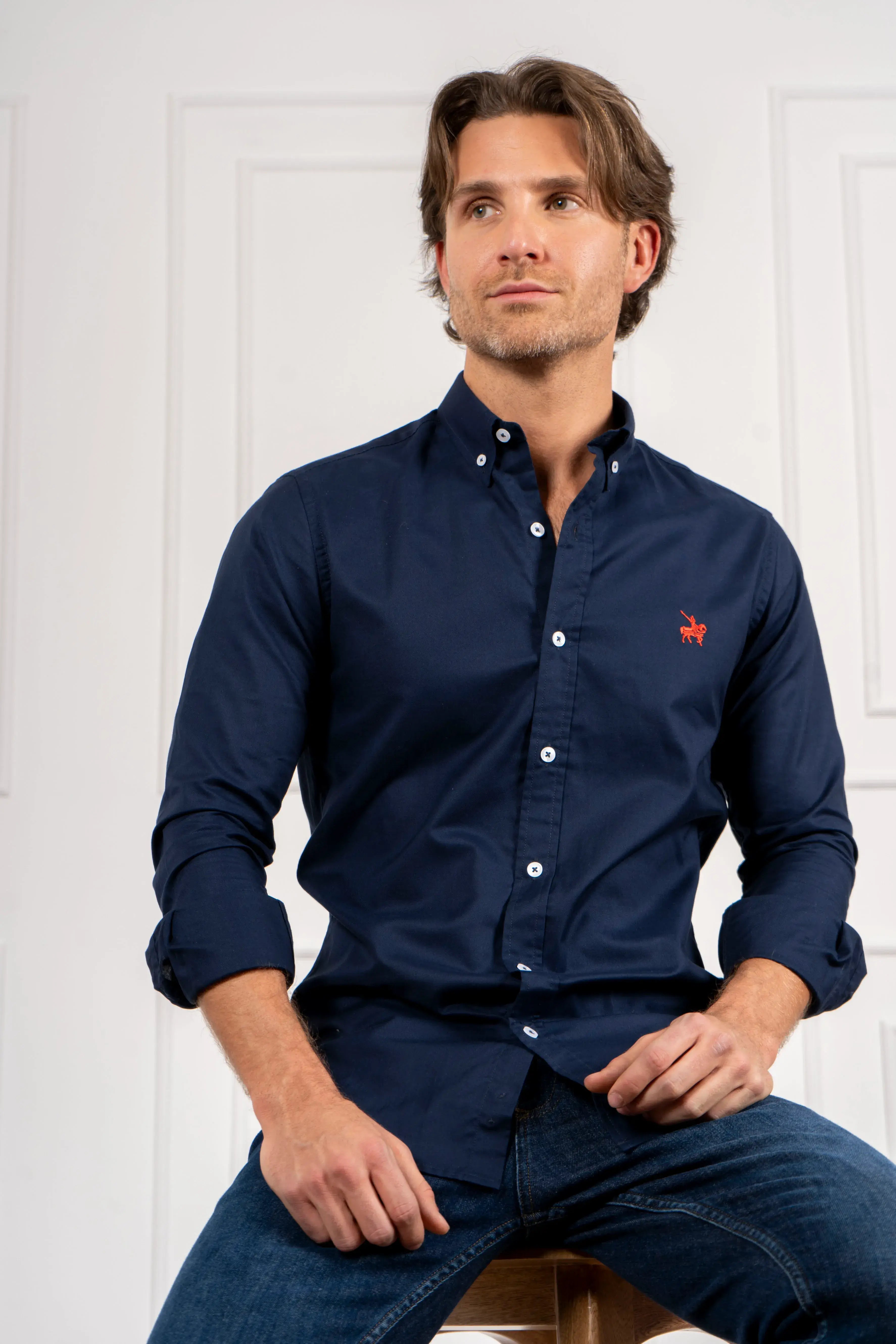 Camisa Oxford Hombre Azul oscura