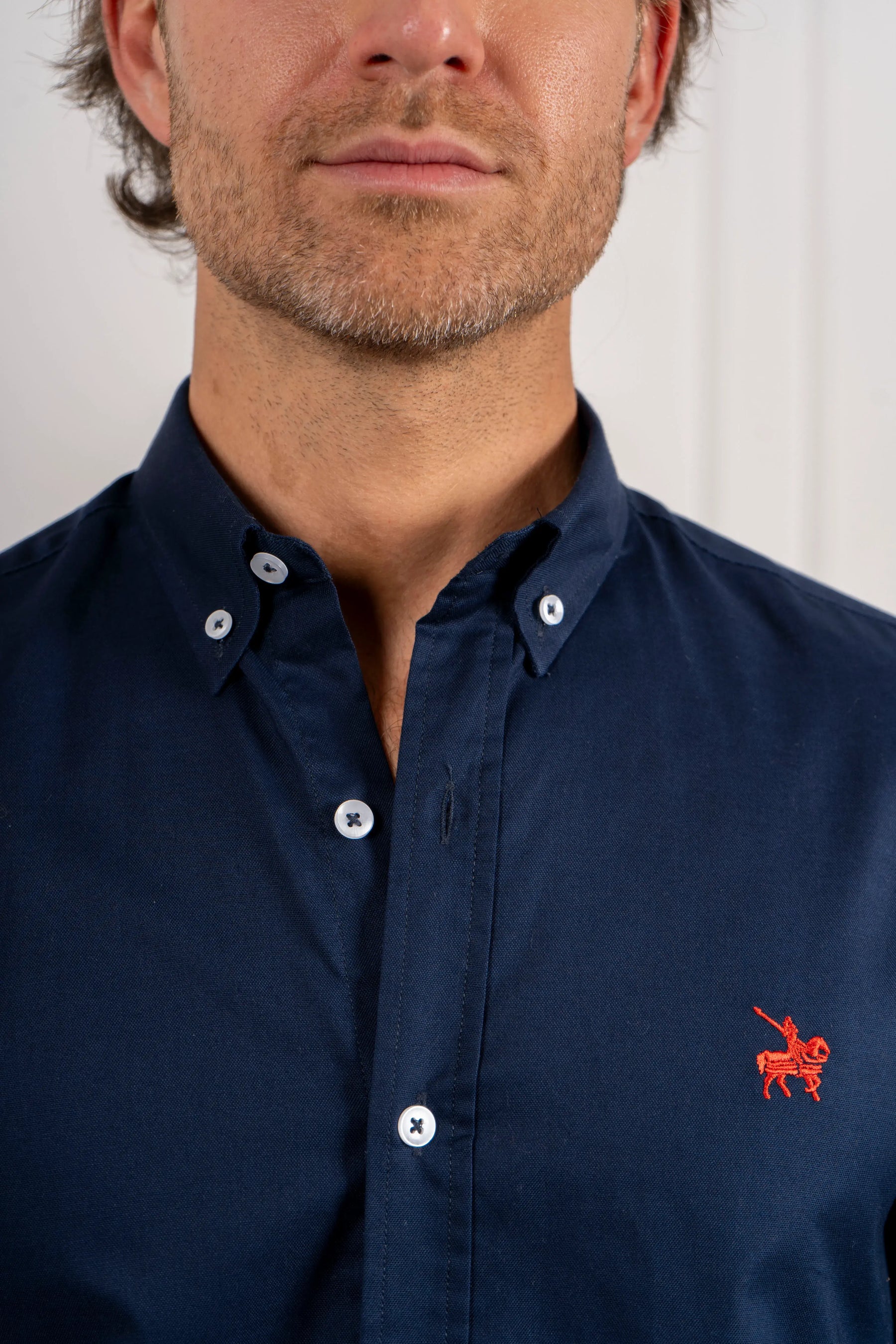 Camisa Oxford Hombre Azul oscura