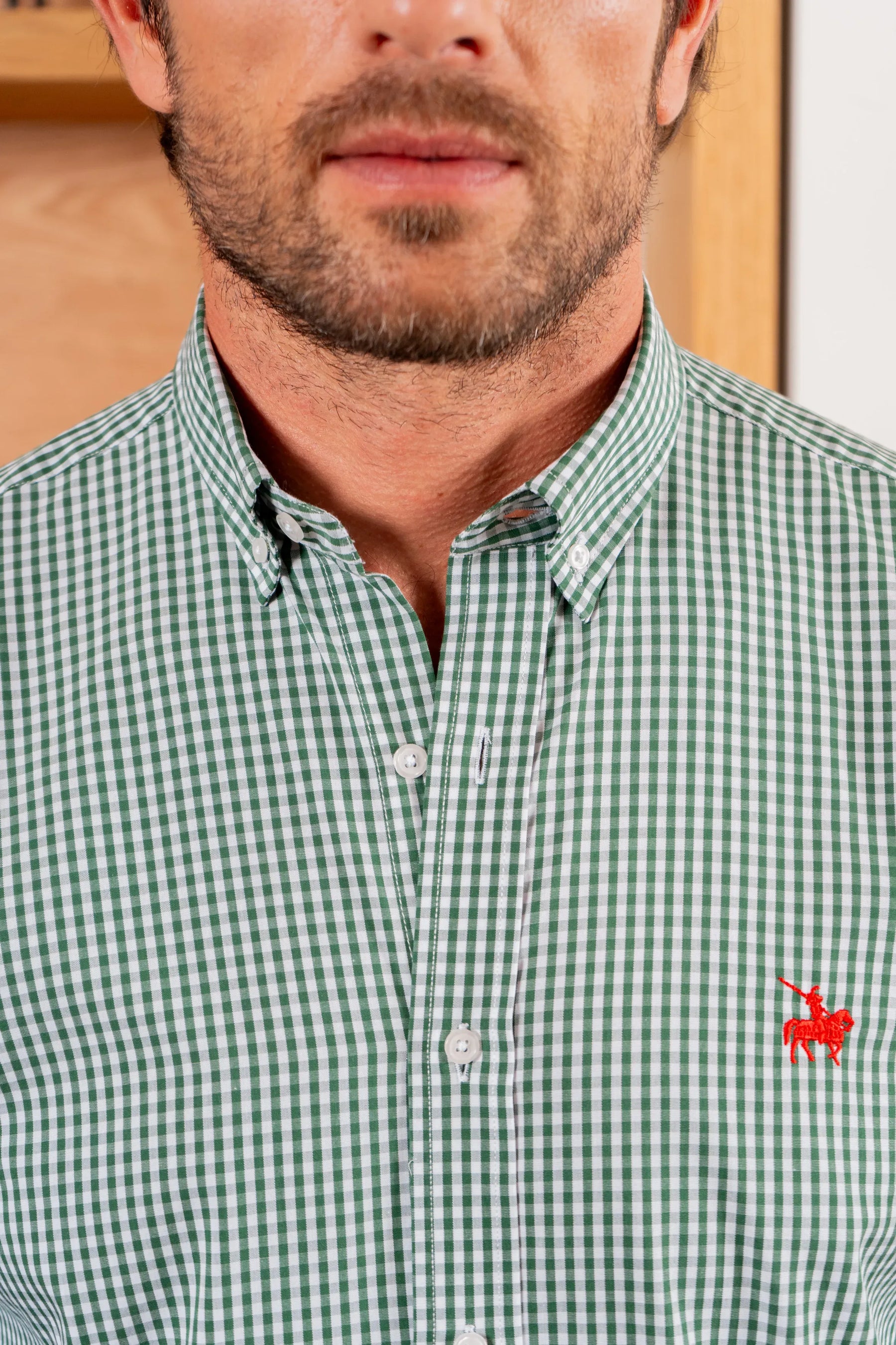 Camisa Cuadros Hombre Verde Arce