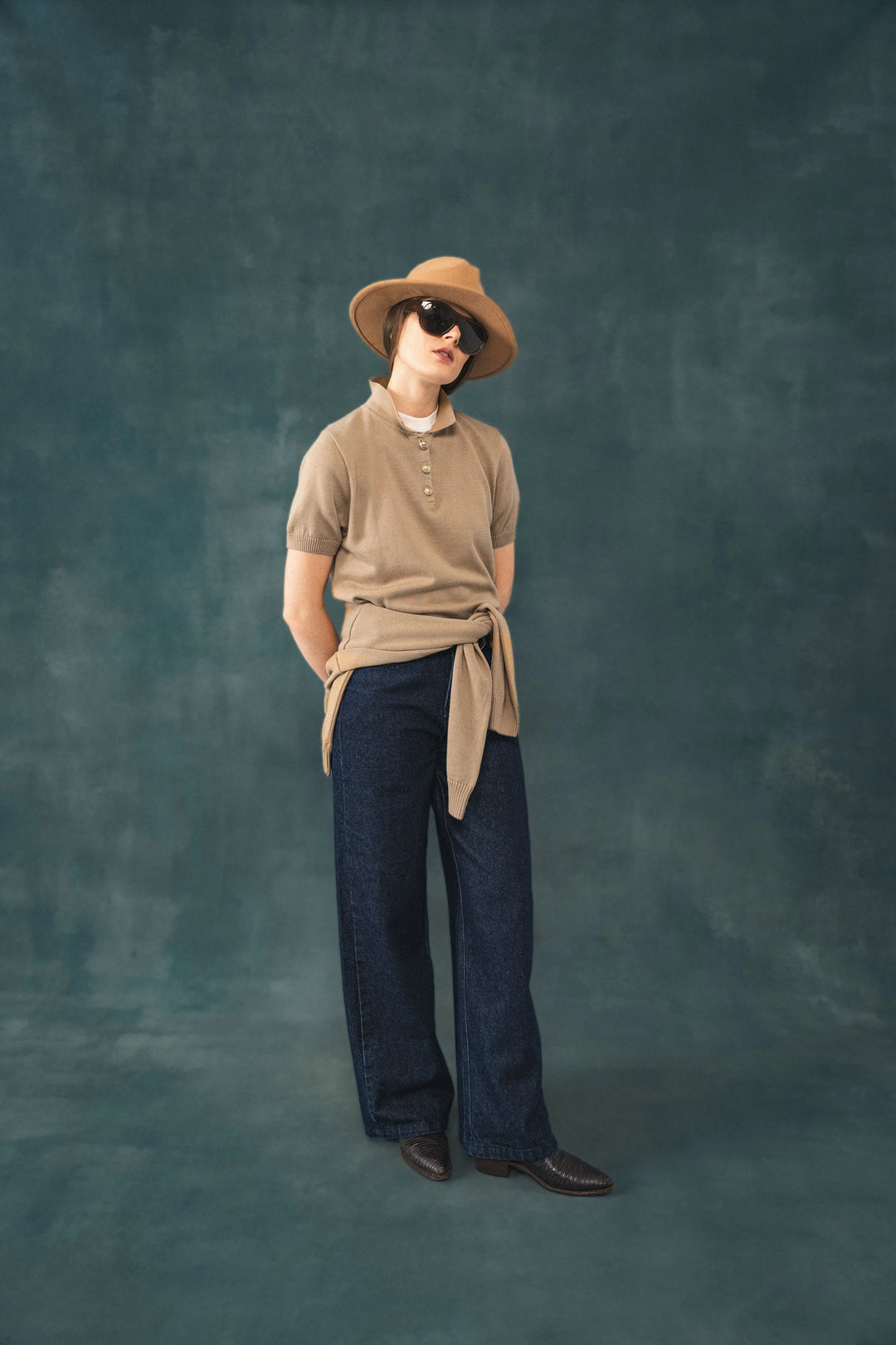 Polo Clavel Mujer Camel