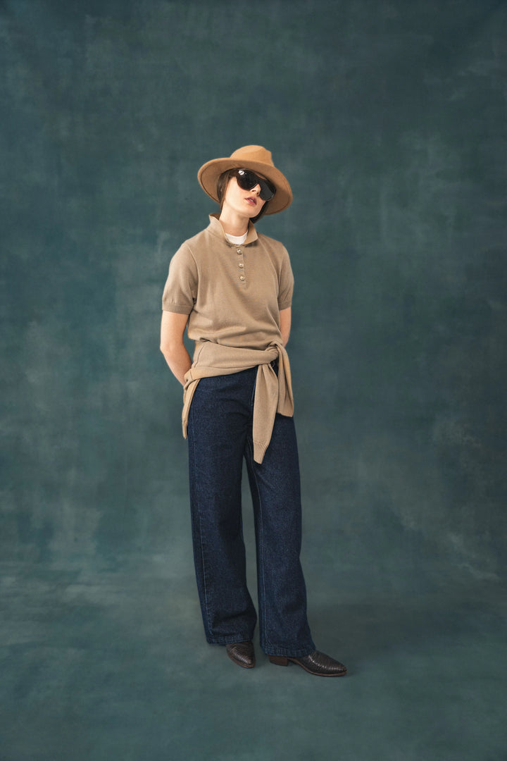 Polo Clavel Mujer Camel