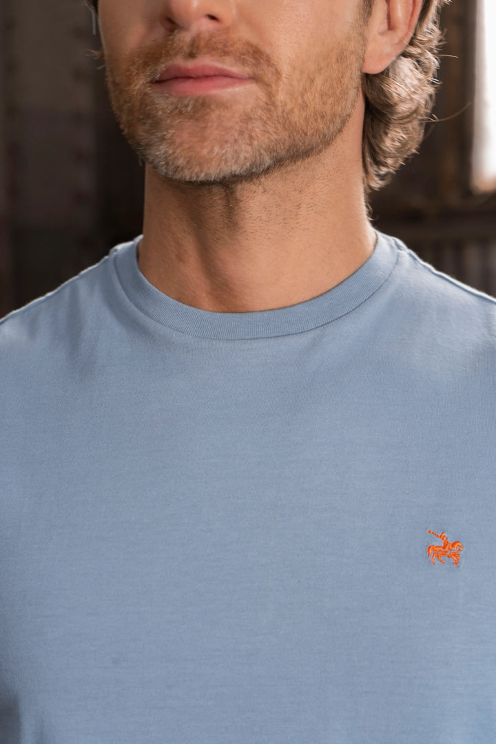 Camiseta Soft Hombre Azul Medio