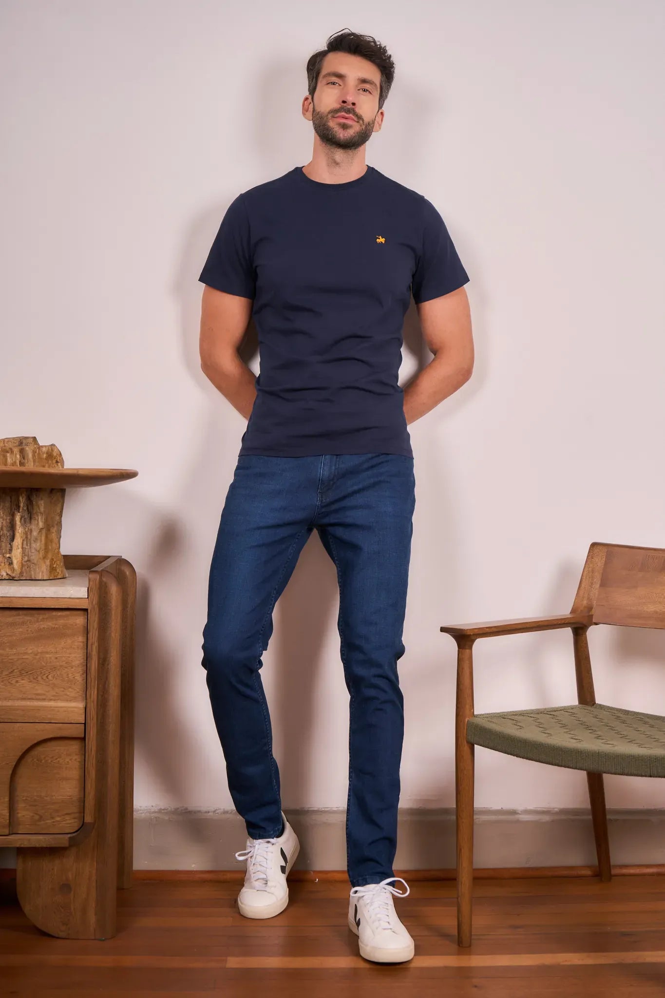 Camiseta Soft Hombre Azul Oscuro
