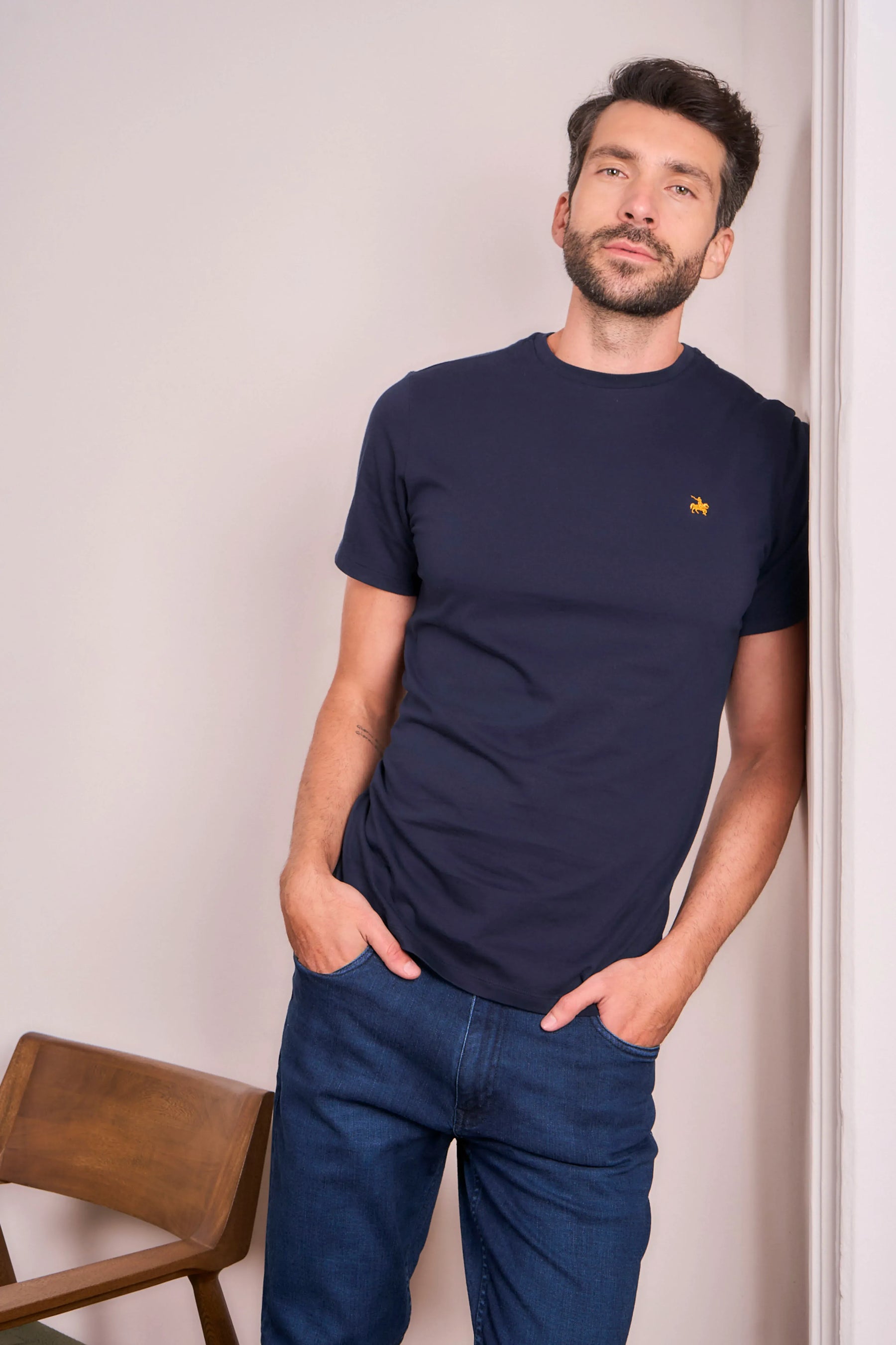 Camiseta Soft Hombre Azul Oscuro
