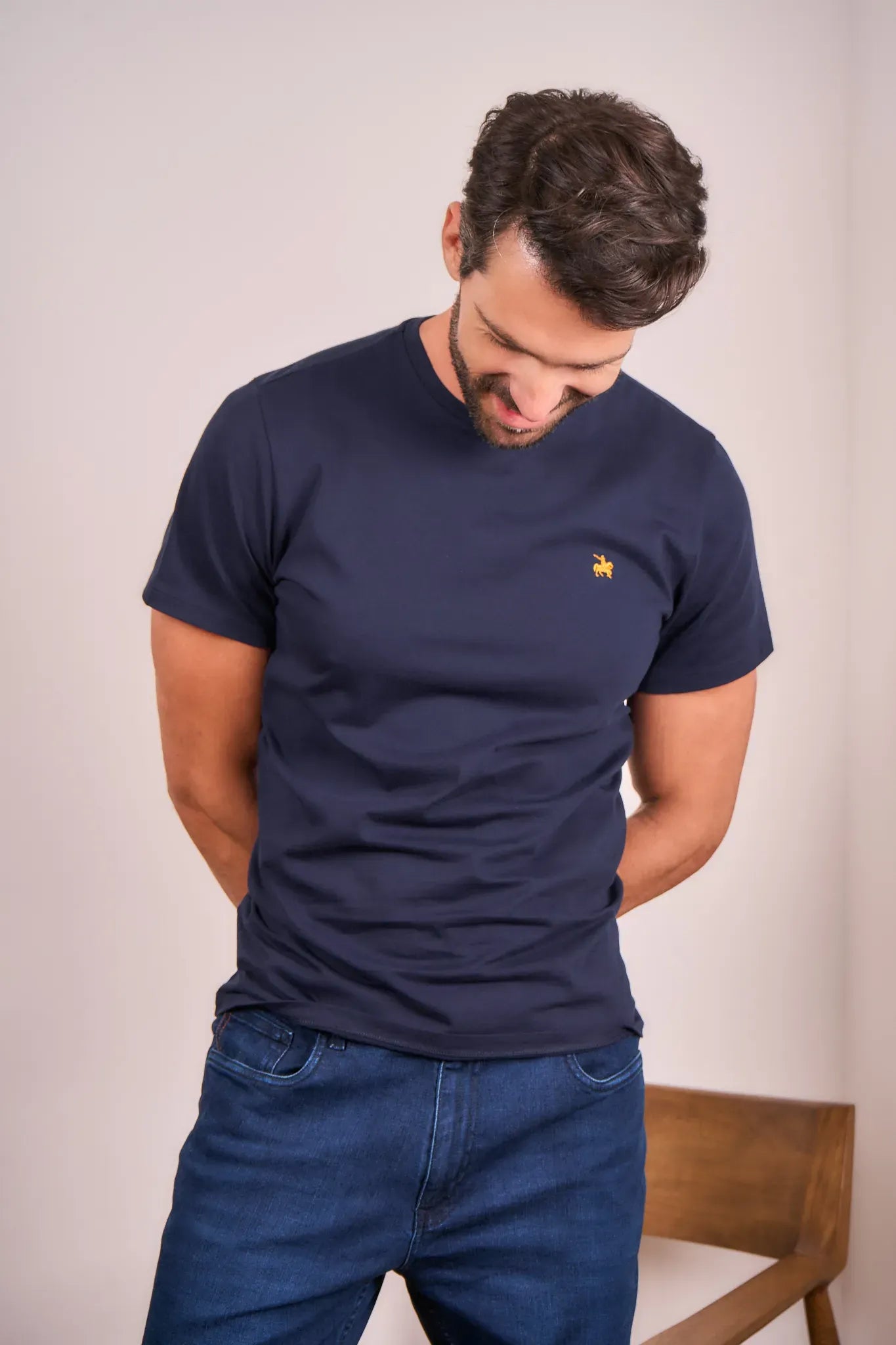 Camiseta Soft Hombre Azul Oscuro