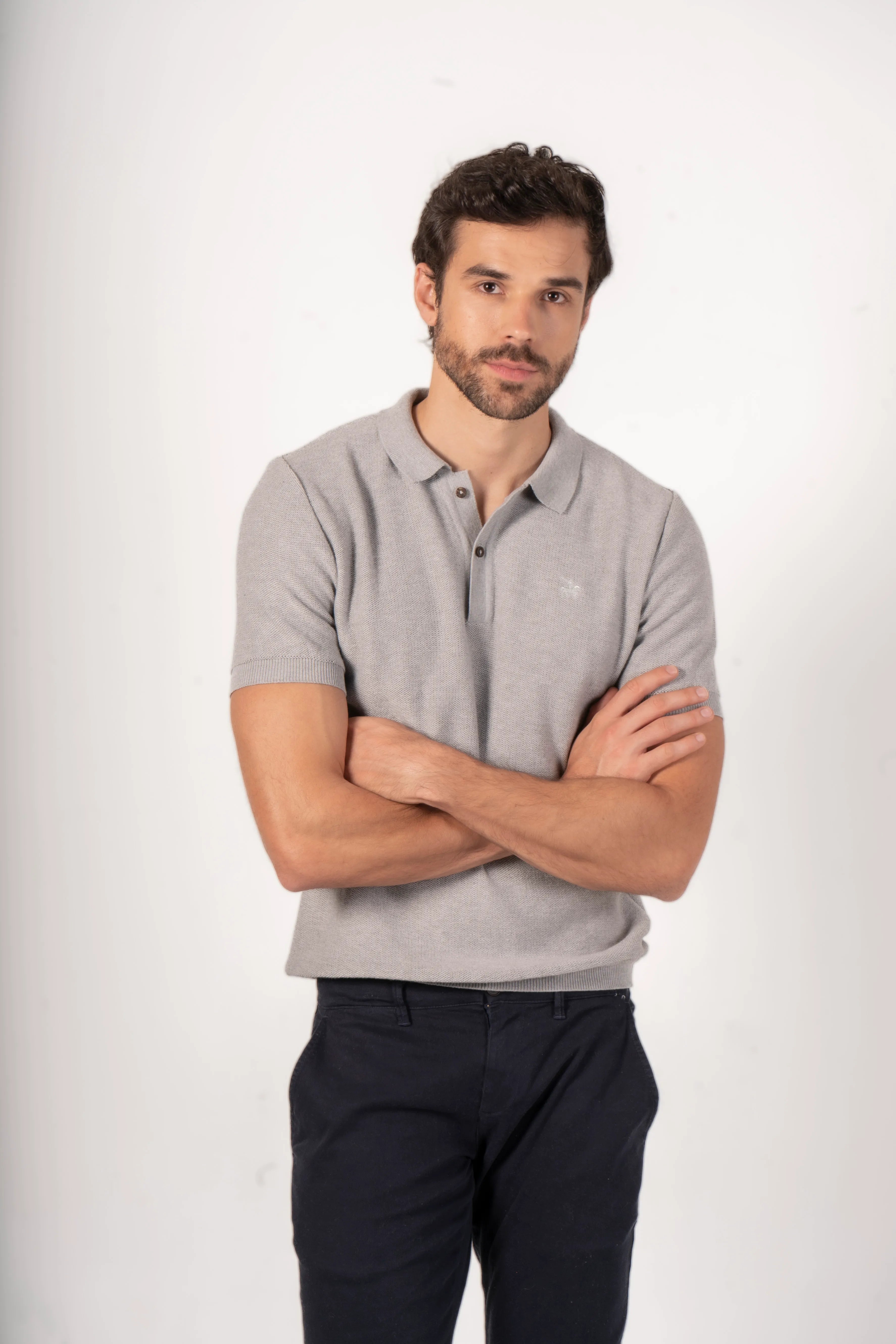 Camiseta Polo Rectil neo Hombre Gris Armatura Armatura CO