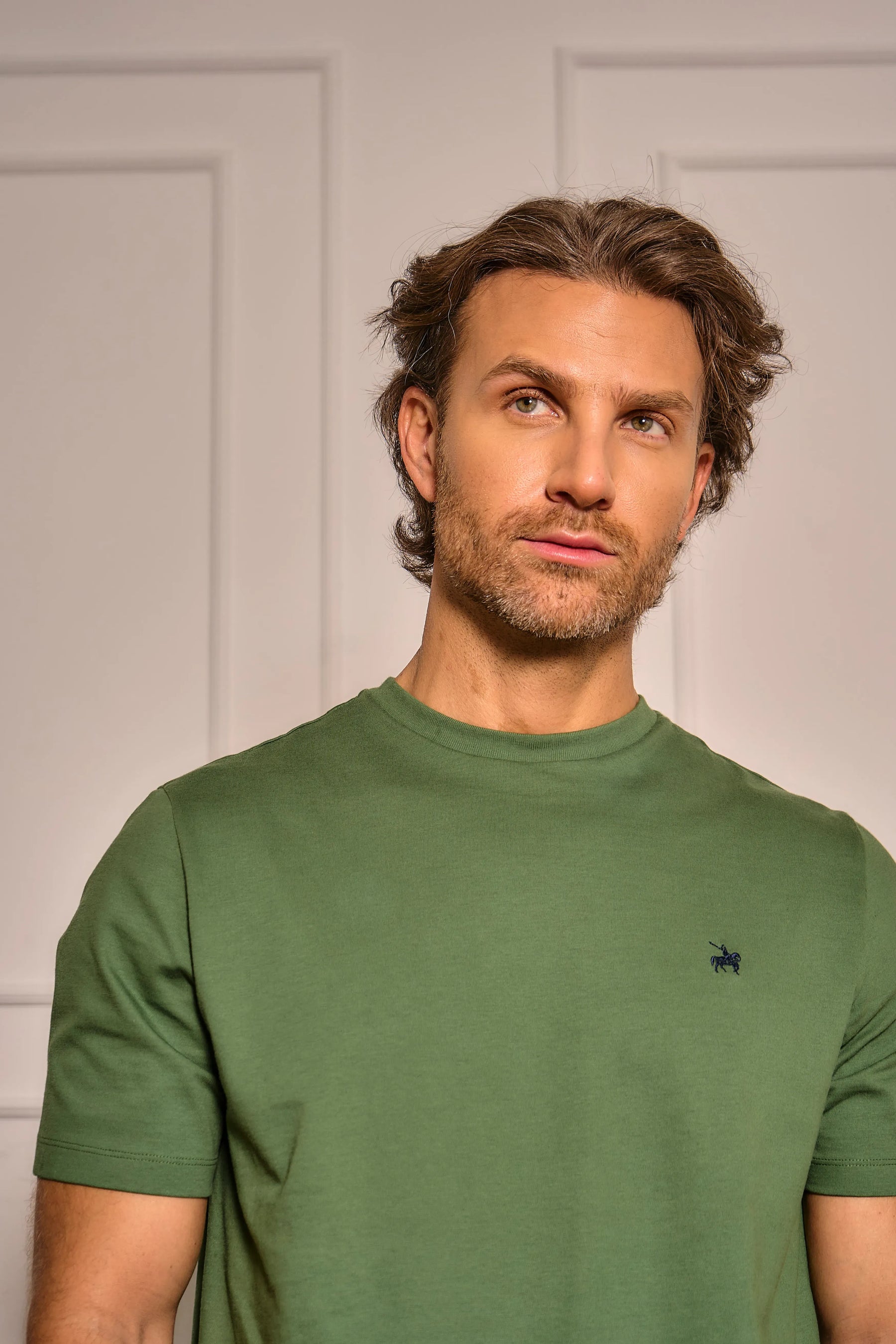 Camiseta Soft Hombre Verde Militar