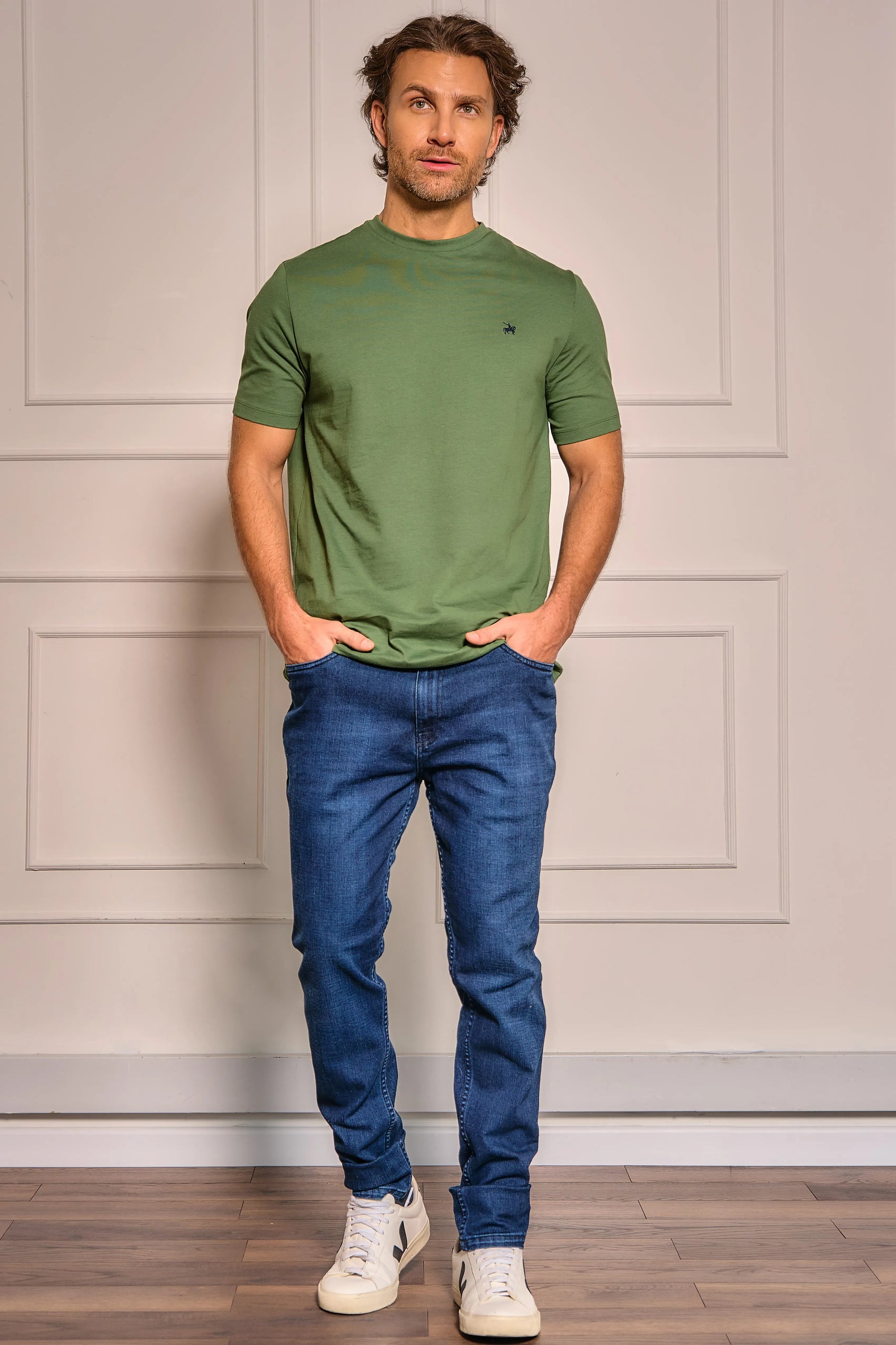 Camiseta Soft Hombre Verde Militar