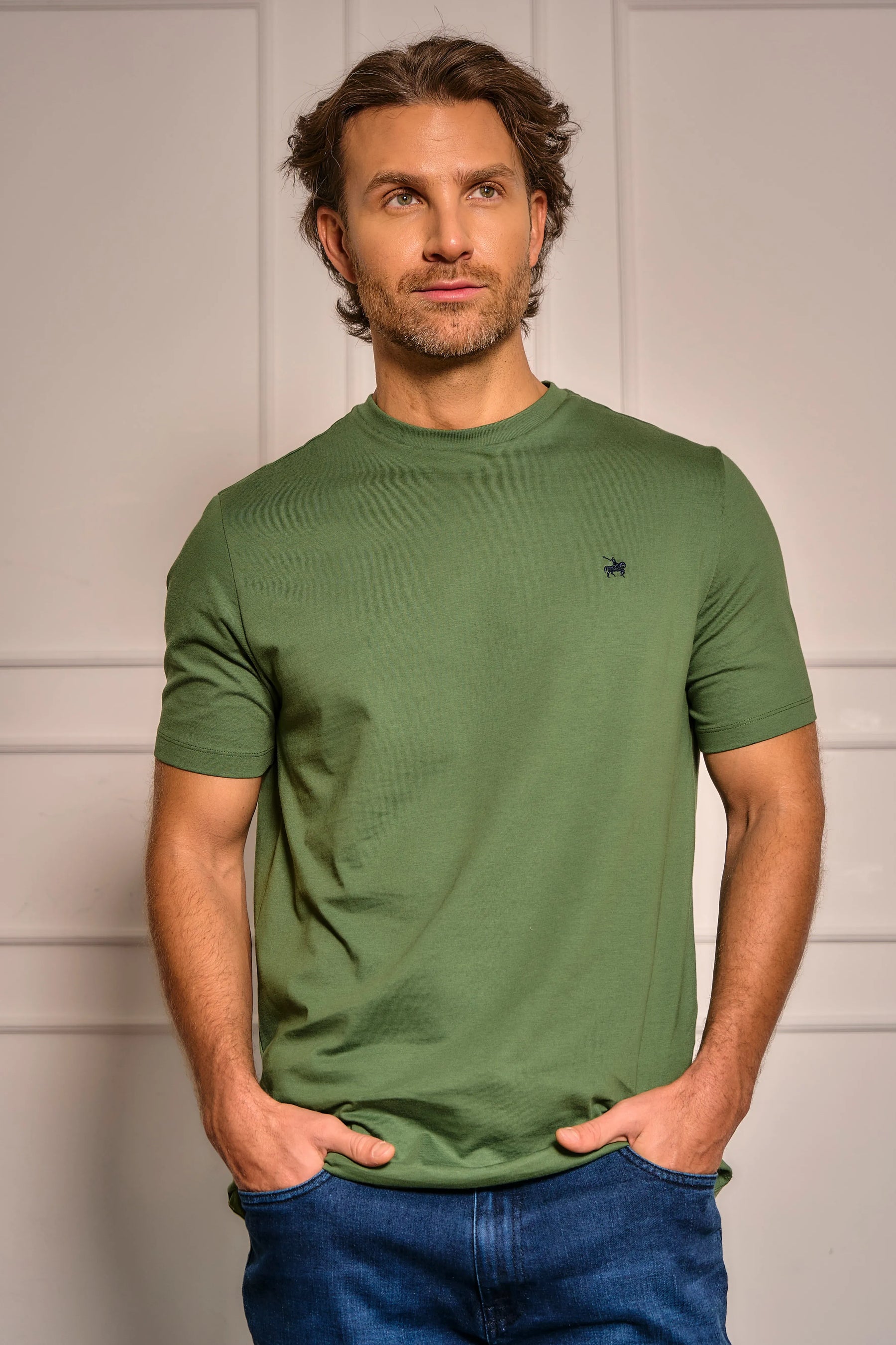 Camiseta Soft Hombre Verde Militar