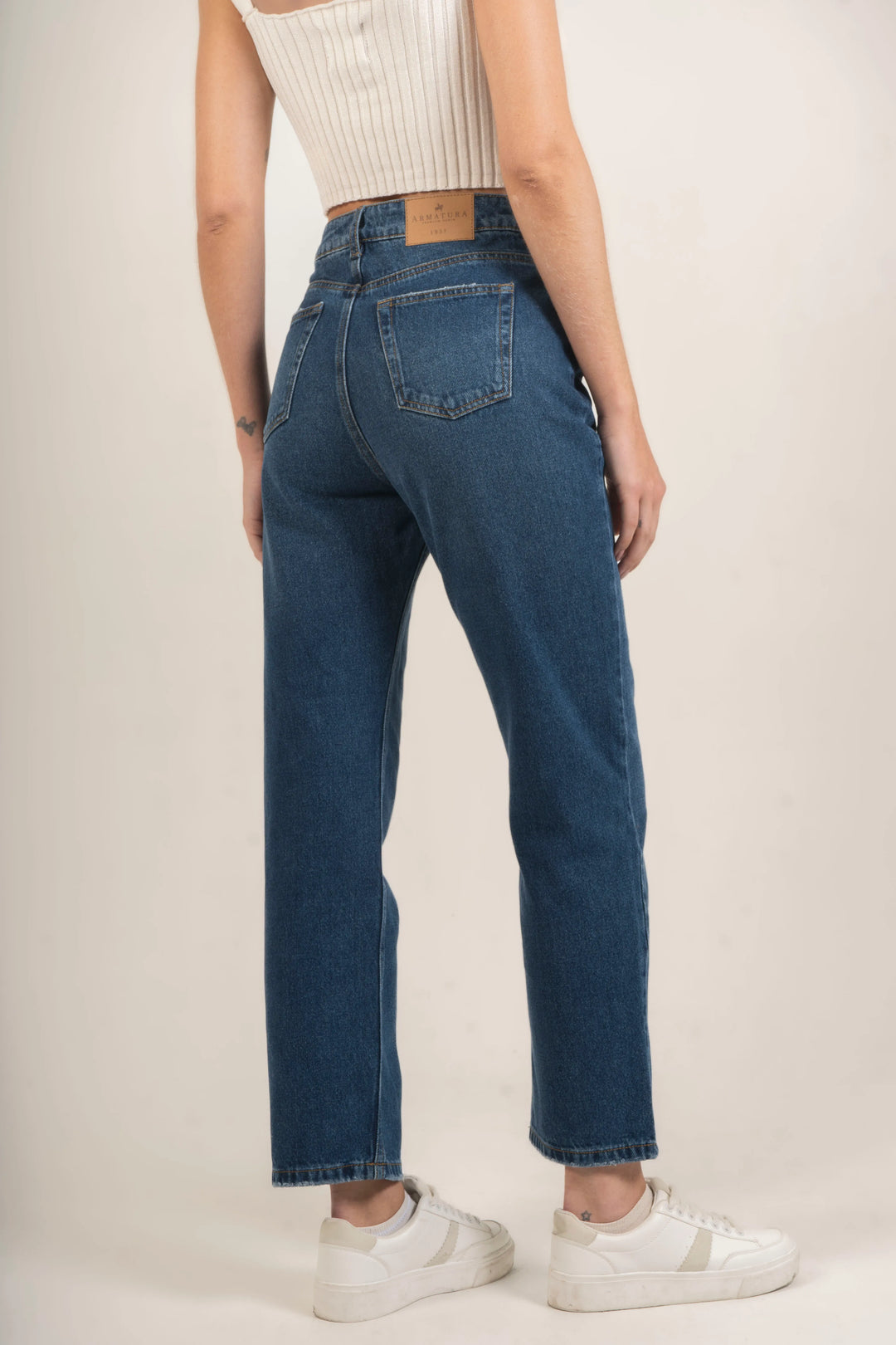 Straight Jeans Mujer Azul Oscuro