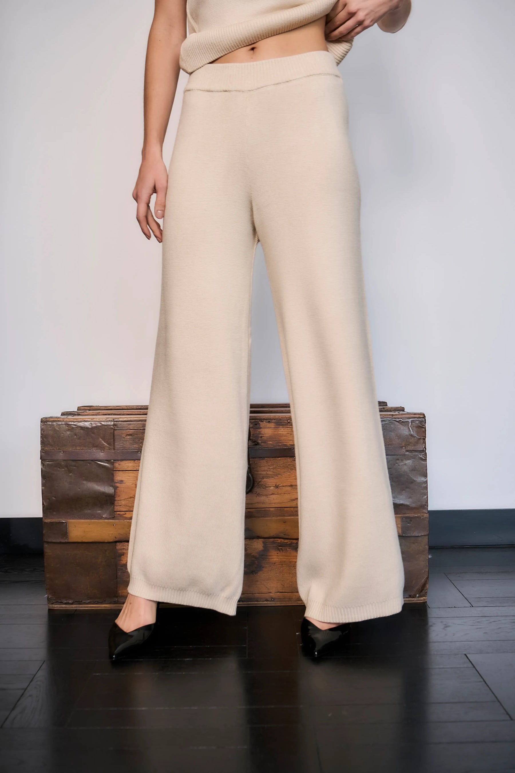 Pantalón Tejido Latte