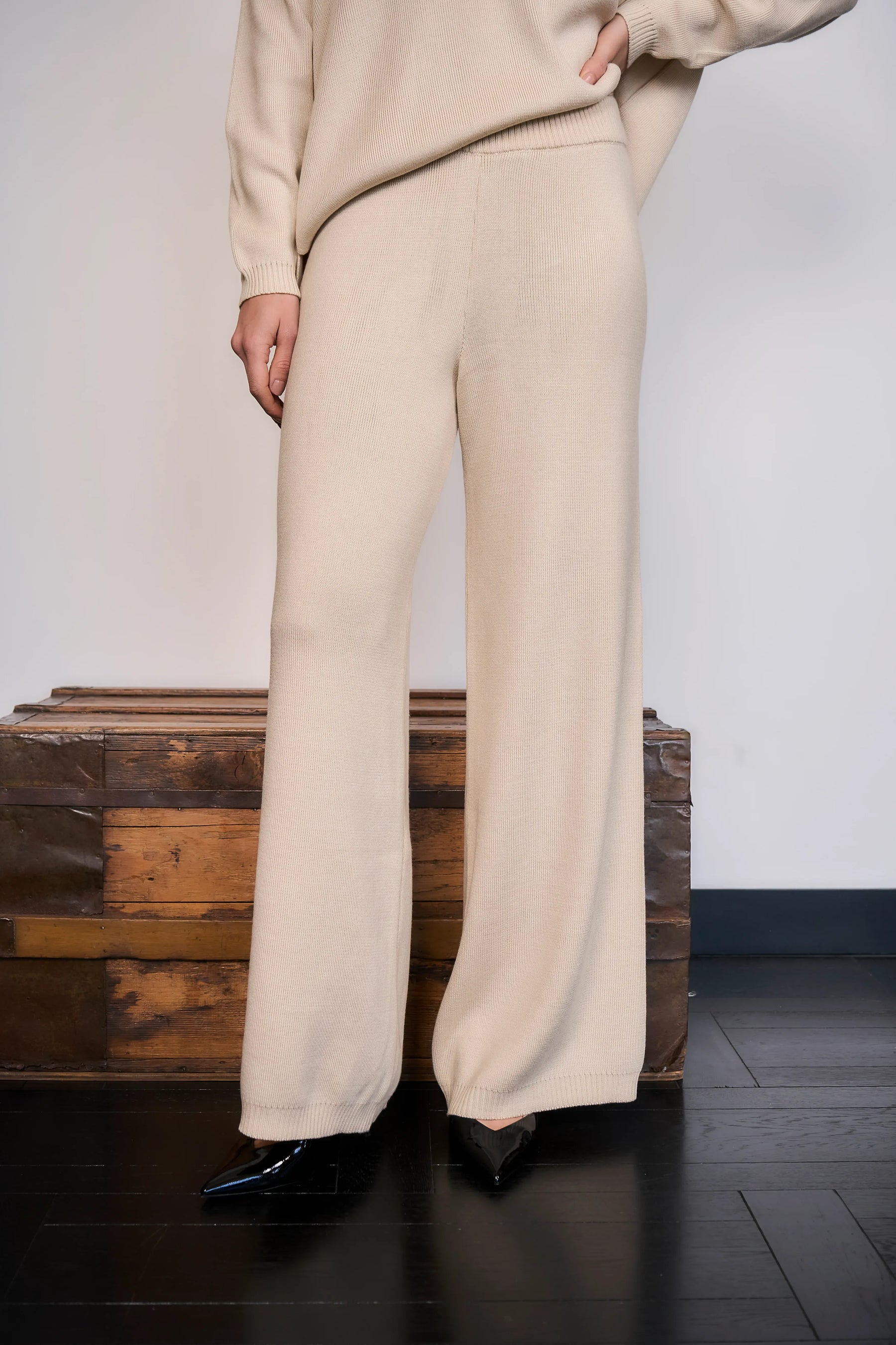 Pantalón Tejido Latte