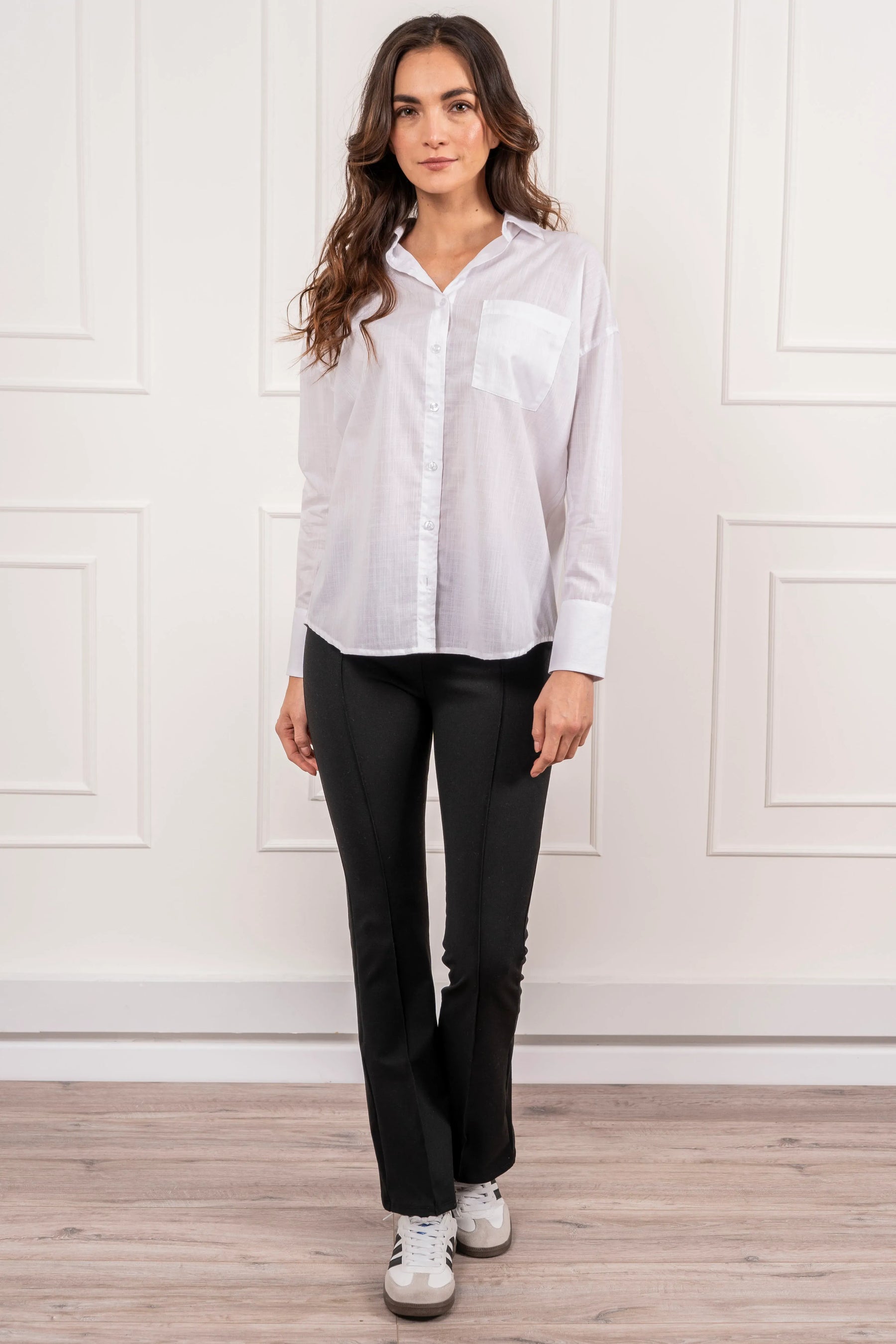 Pantalón Flare Leg Mujer Negro