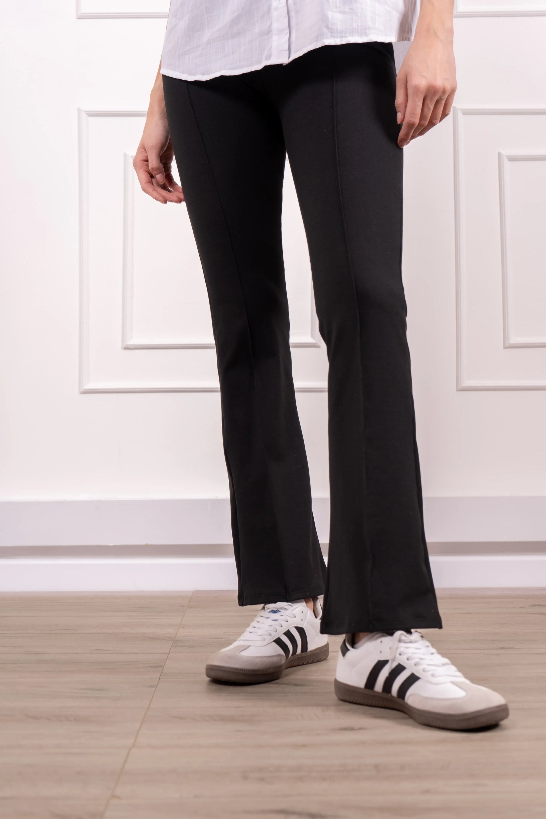 Pantalón Flare Leg Mujer Negro