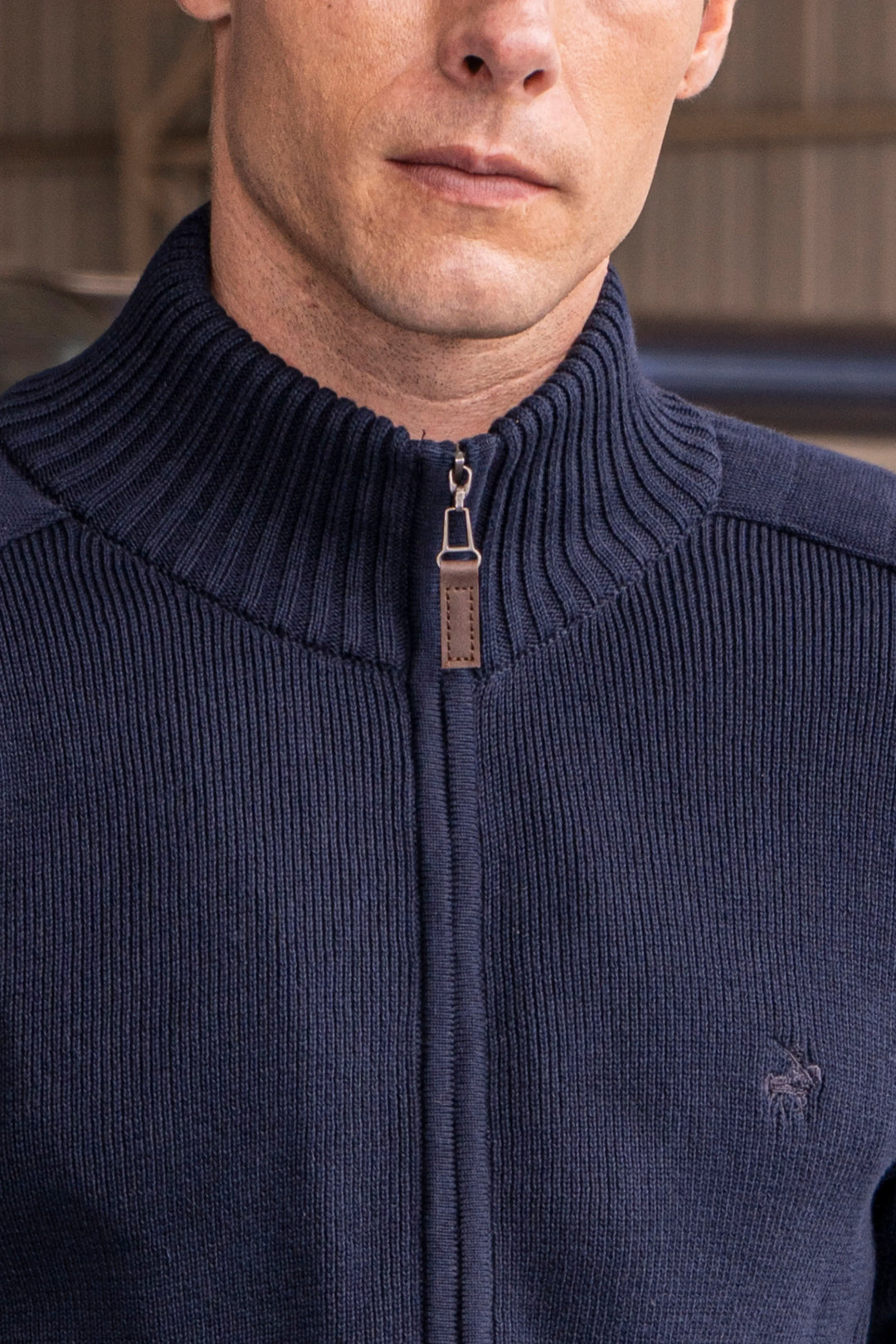 Fullzip Beckett Hombre Azul Oscuro