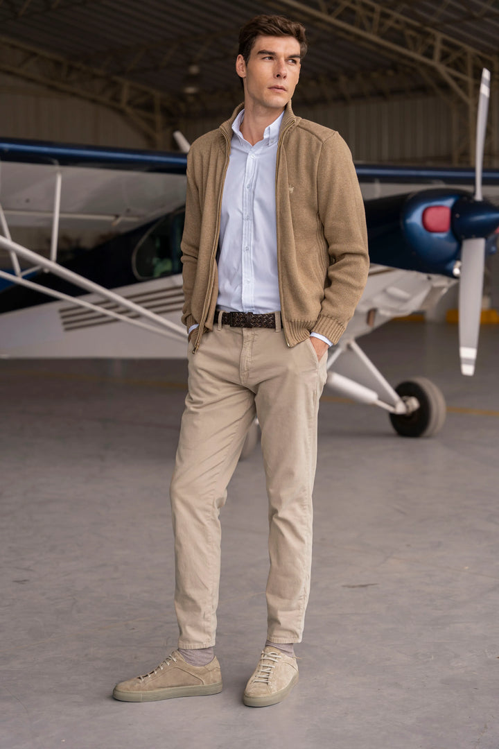 Fullzip Beckett Hombre Camel