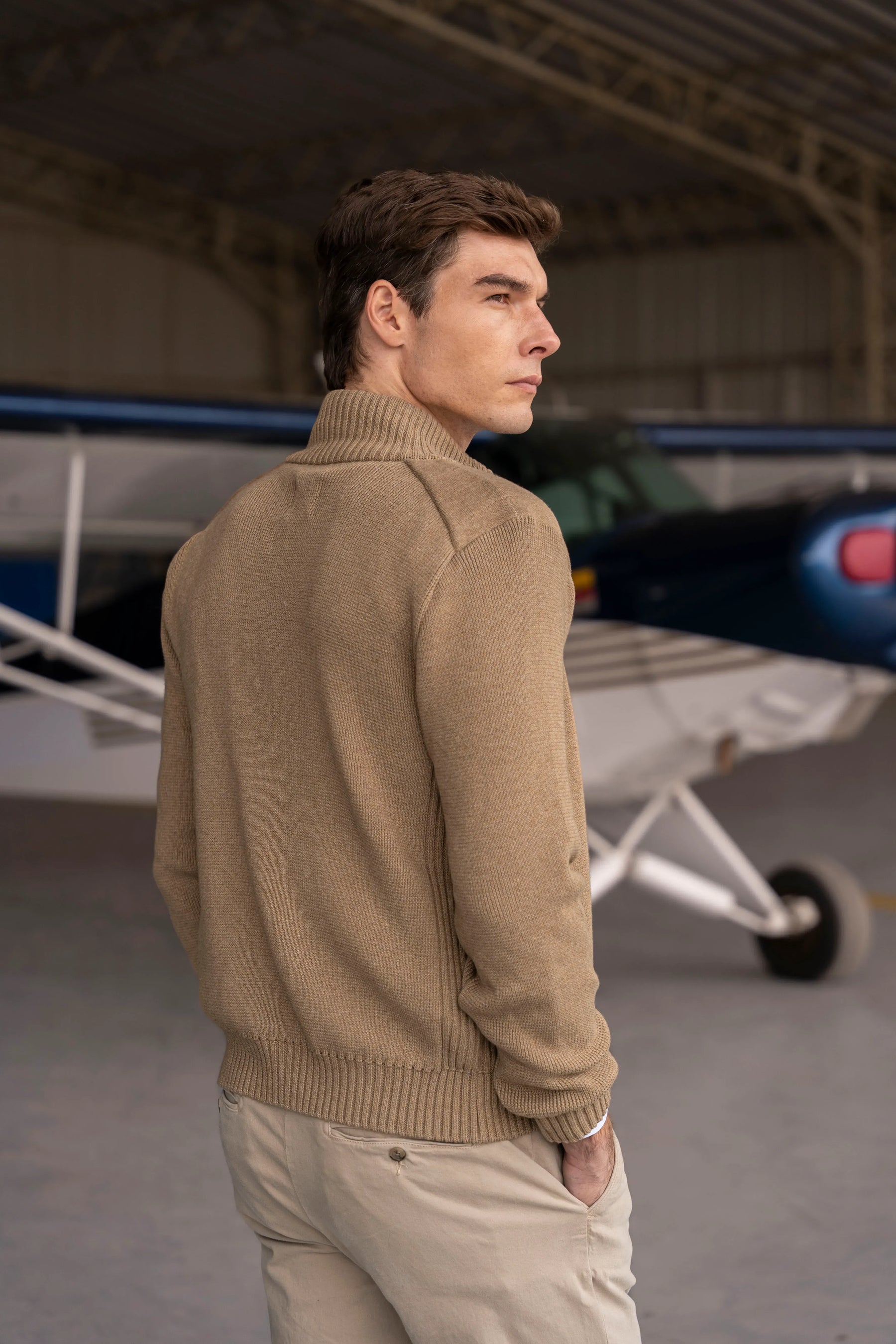 Fullzip Beckett Hombre Camel