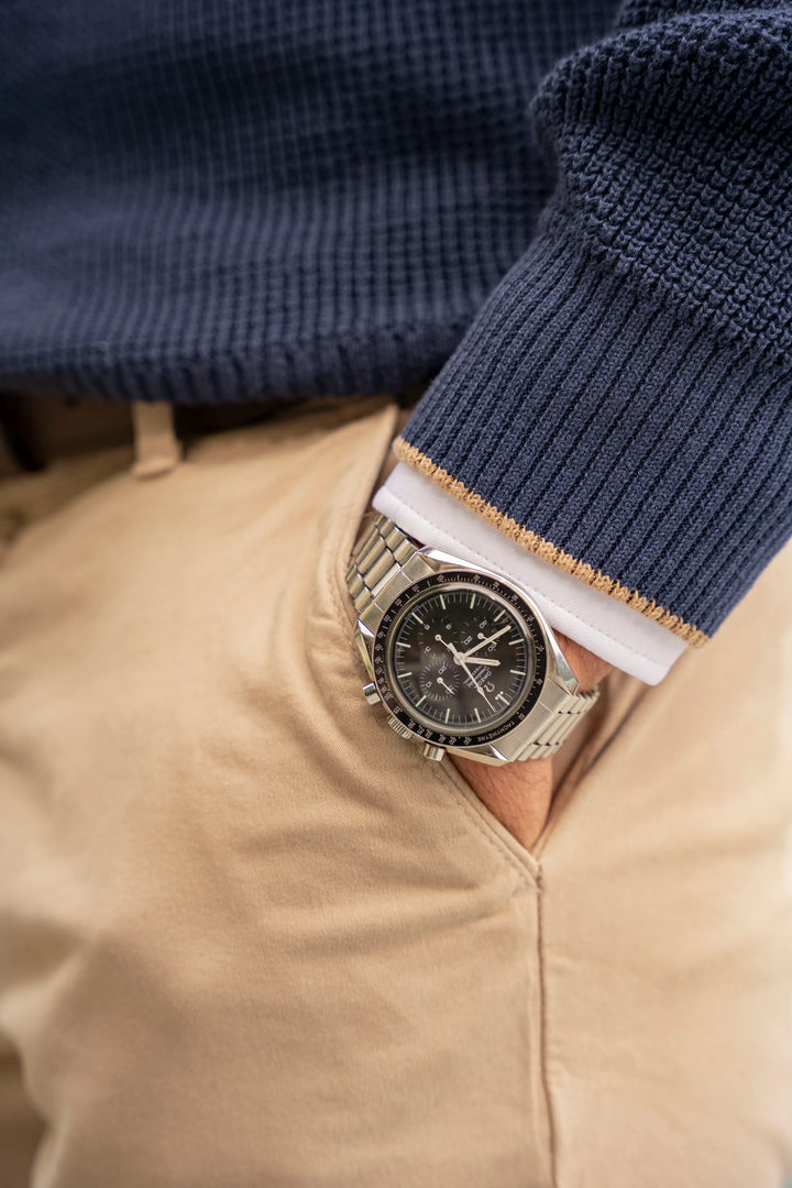 Suéter Vigneto Cuello redondo Hombre Azul Oscuro