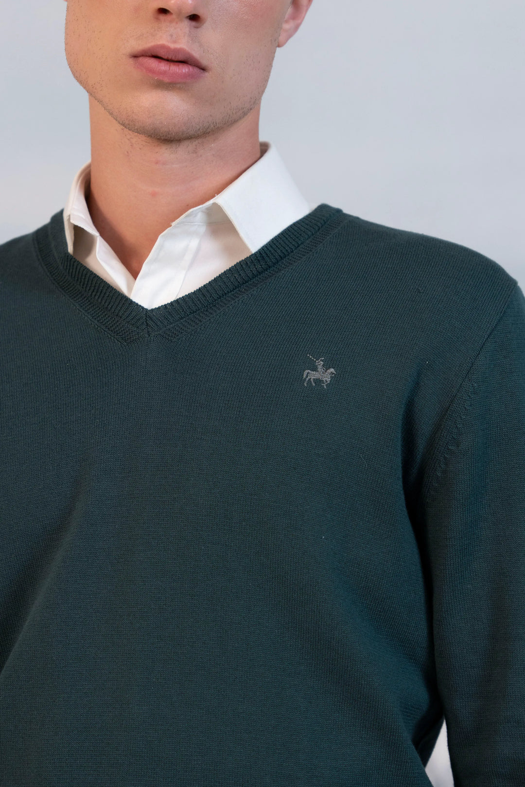 Suéter V neck Hombre Verde