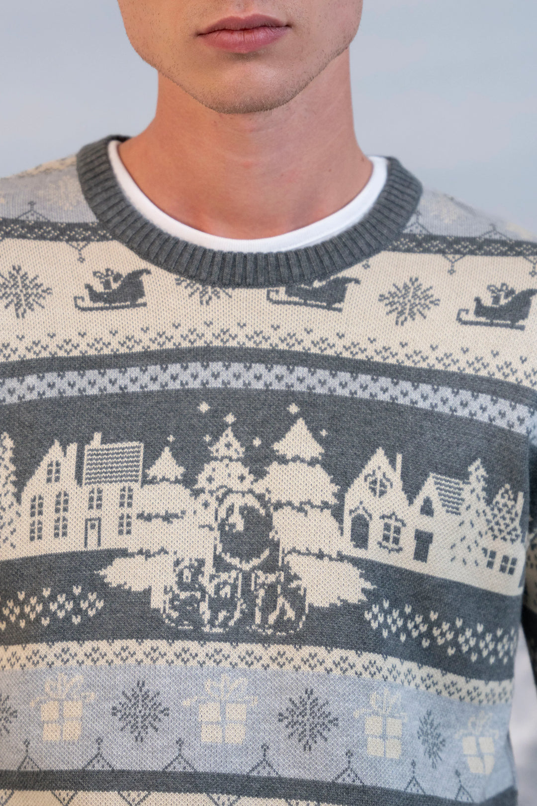 Not So Ugly Sweater Hombre Gris