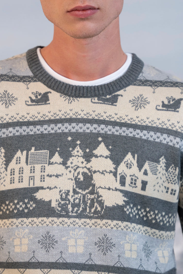 Not So Ugly Sweater Hombre Gris