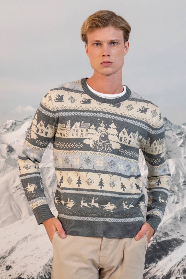 Not So Ugly Sweater Hombre Gris