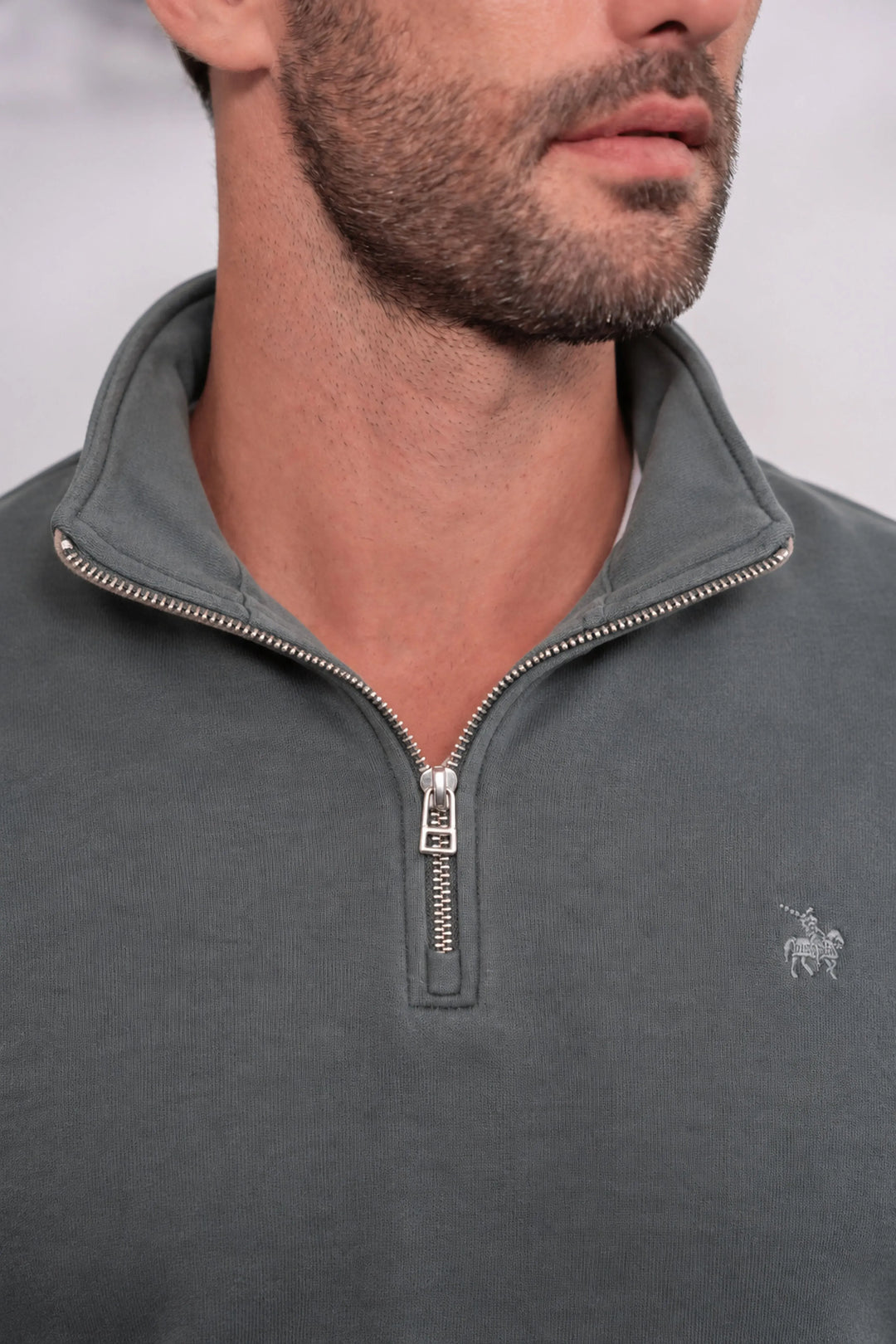 Halfzip Premium Comfy Hombre Gris