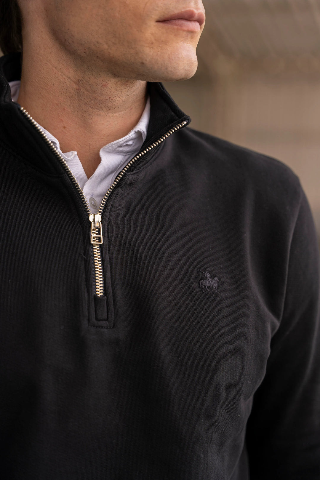 Halfzip Premium Comfy Hombre Negro