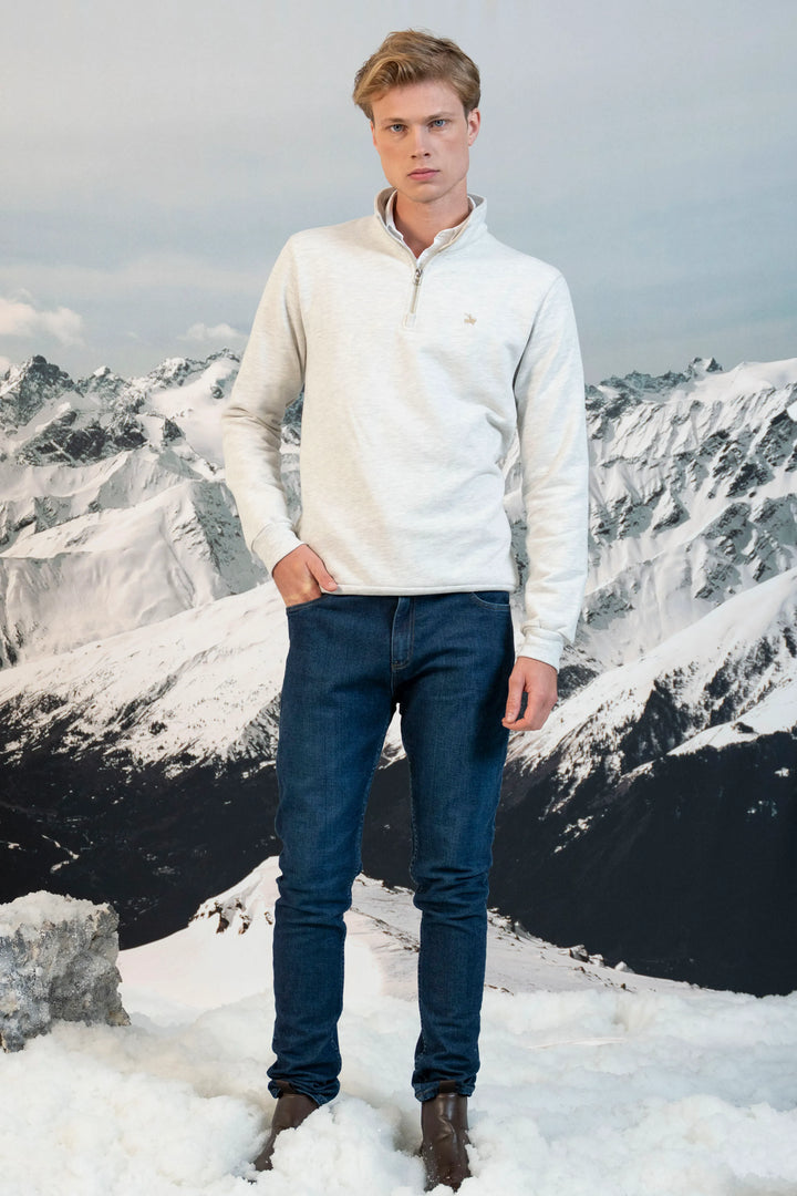 Suéter Halfzip Premium Hombre Arena