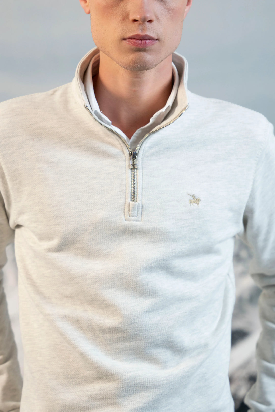 Suéter Halfzip Premium Hombre Arena