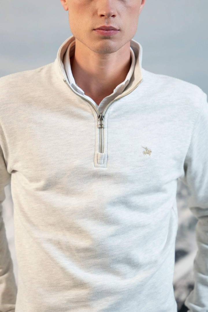 Suéter Halfzip Premium Hombre Arena