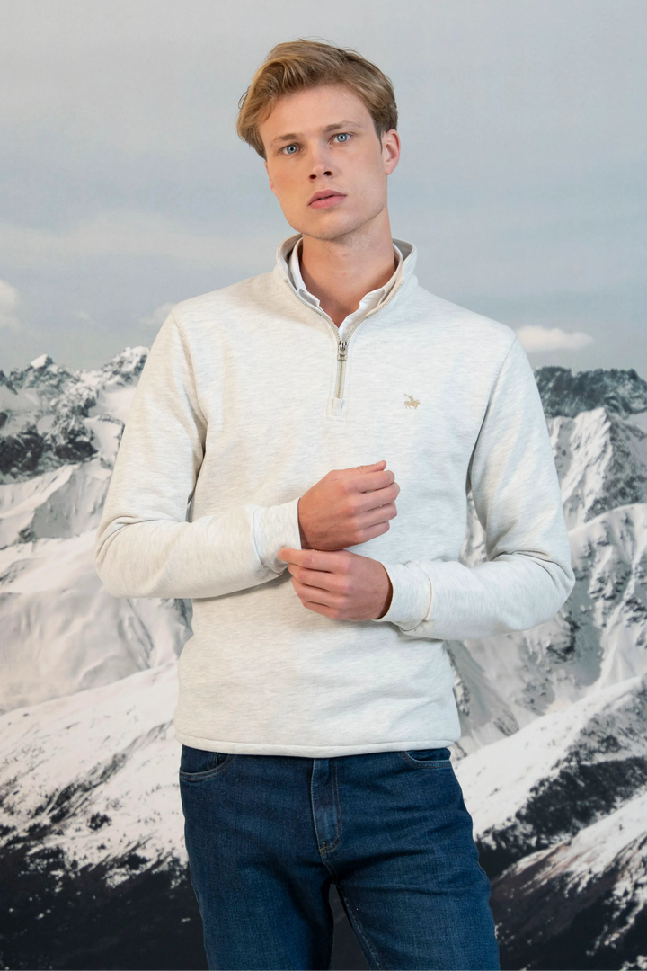 Suéter Halfzip Premium Hombre Arena