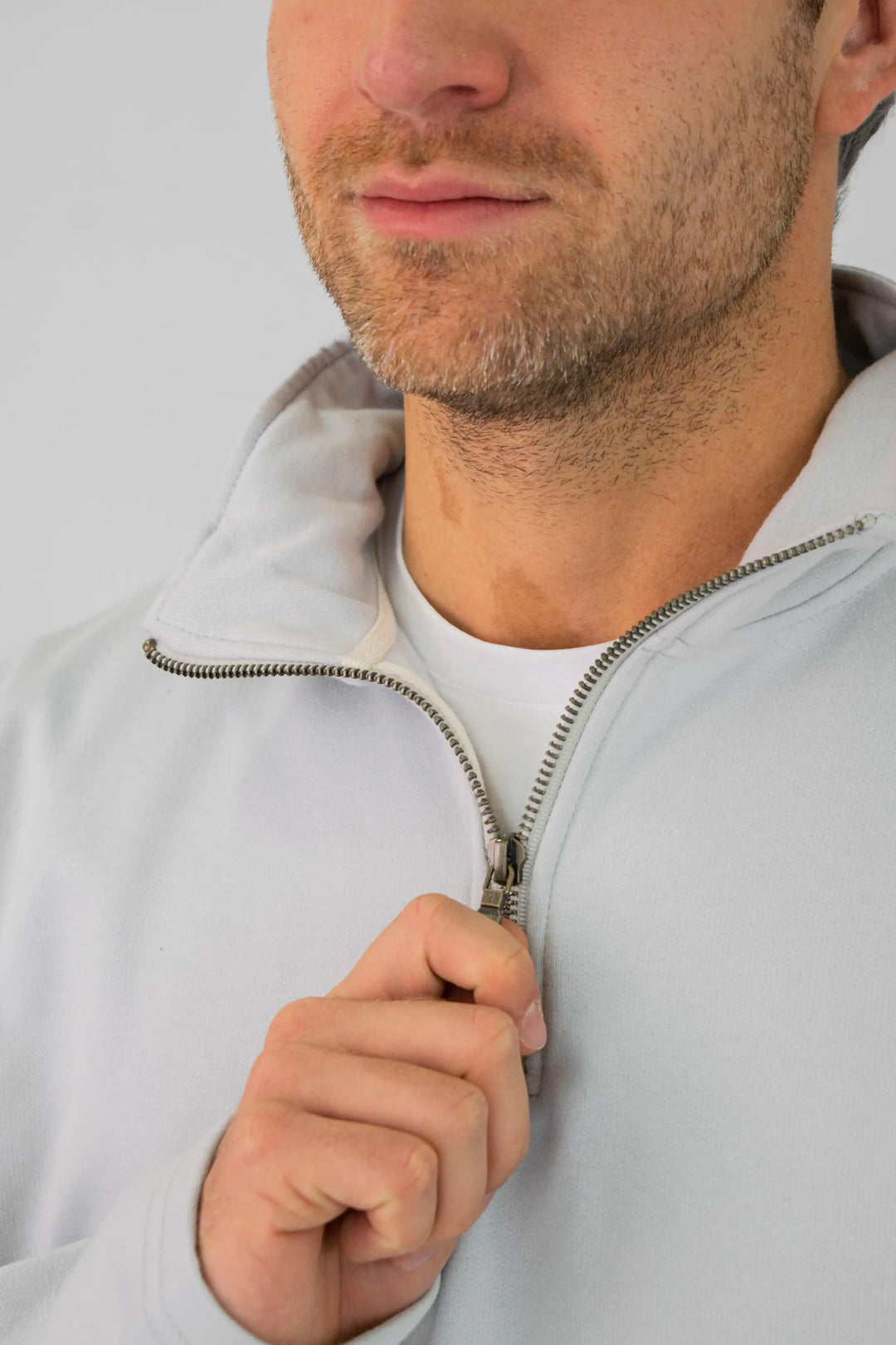 Suéter Halfzip Comfy Hombre Gris