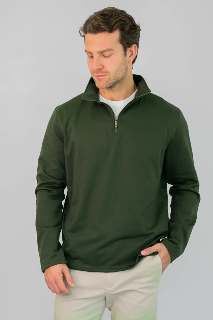 Suéter Halfzip Comfy Hombre Verde militar
