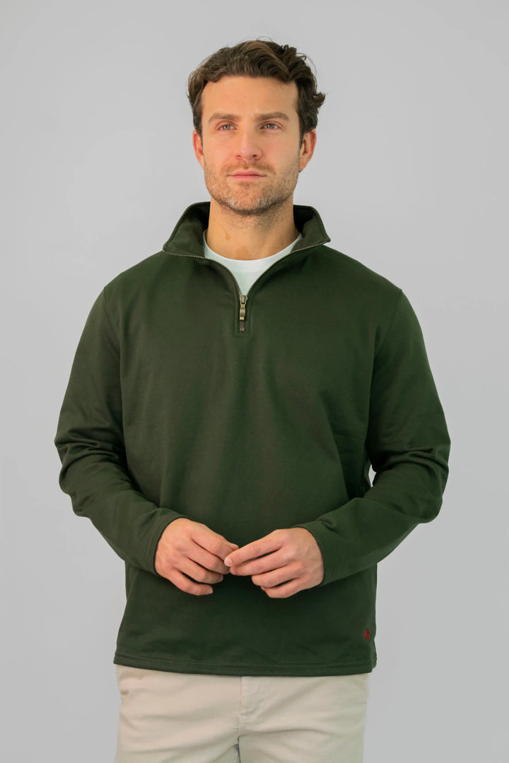 Suéter Halfzip Comfy Hombre Verde militar