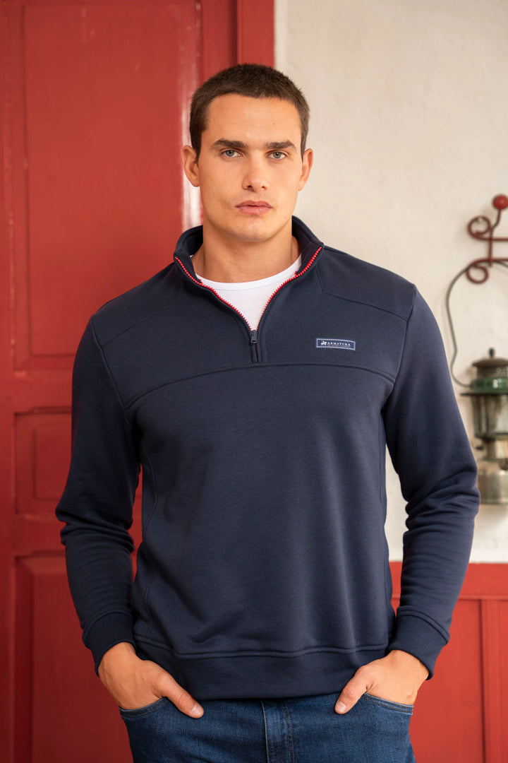 Suéter Everyday Halfzip Hombre Azul