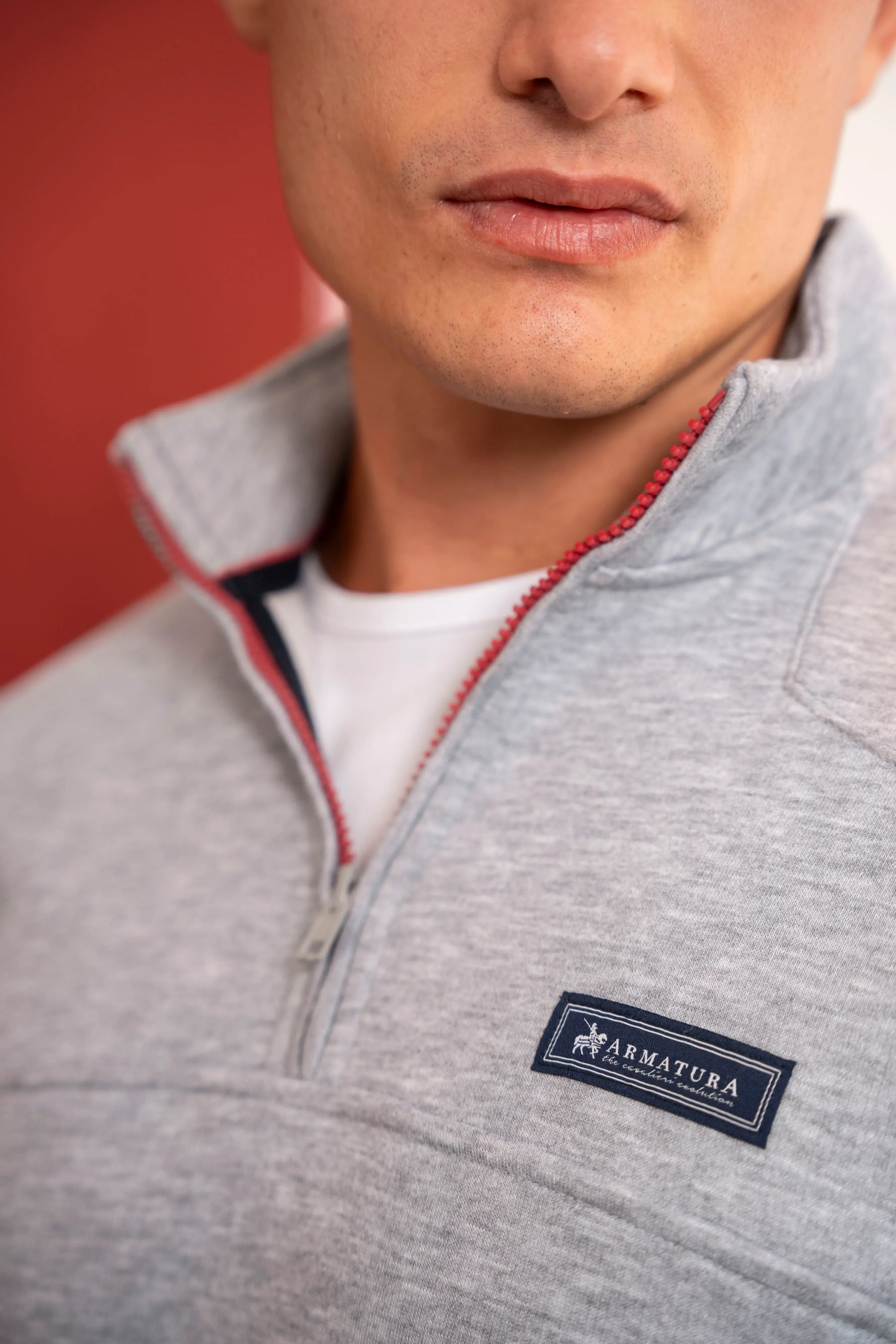Suéter Everyday Halfzip Hombre Gris Claro