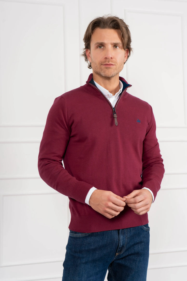 Suéter Halfzip Ligero Vinotinto