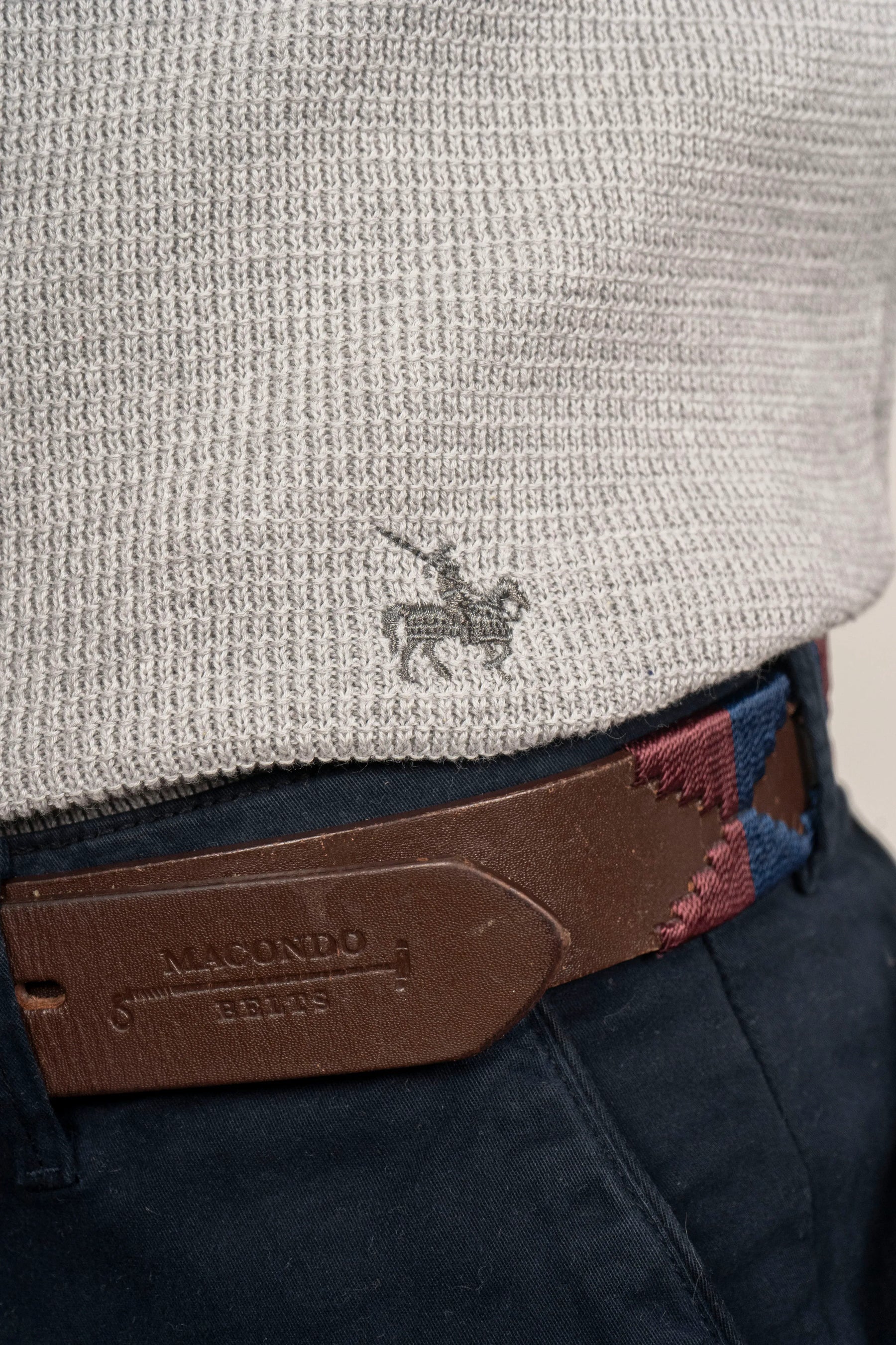 Suéter Halfzip Textured Hombre Gris claro