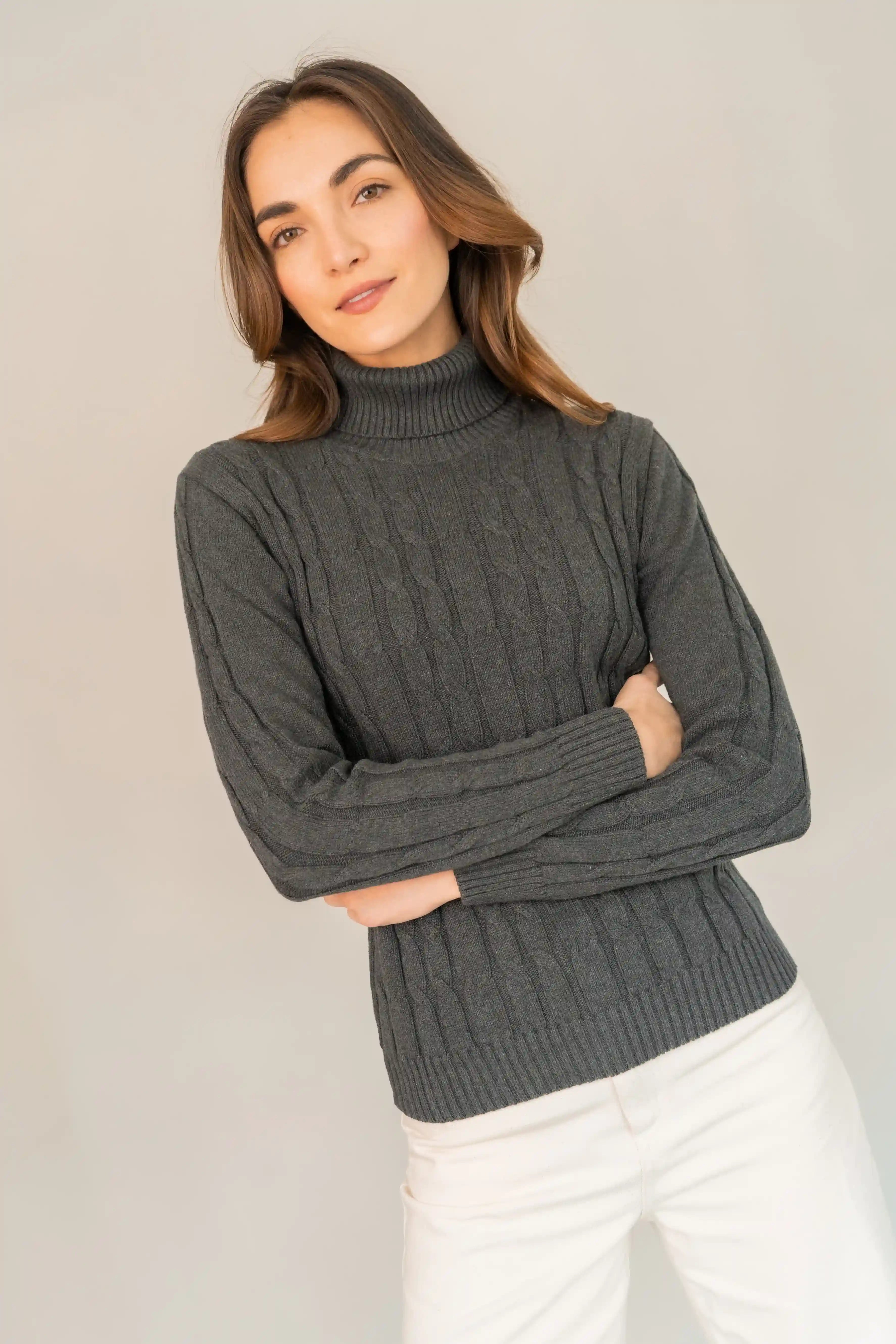 Sweater cuello de tortuga discount mujer