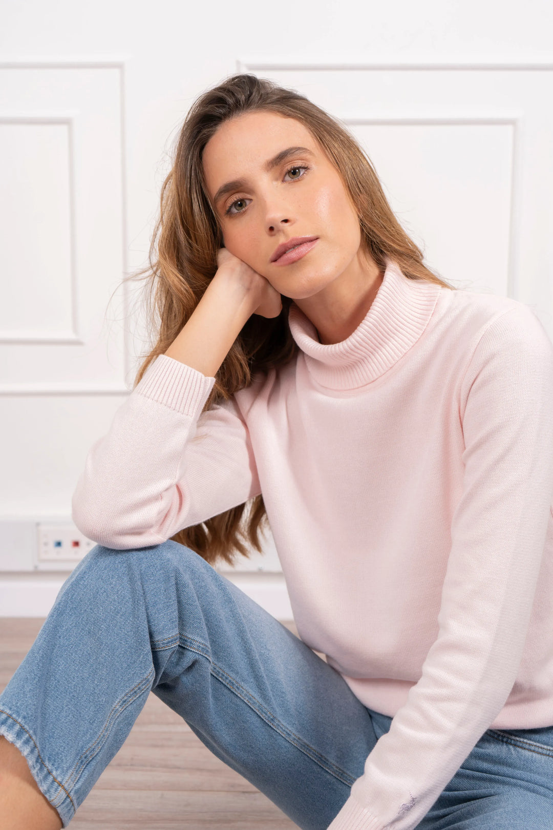 Sueter Cuello Tortuga Mujer Rosado