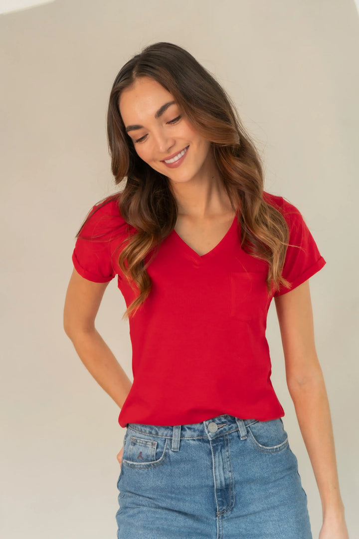 T Shirt Mujer Roja