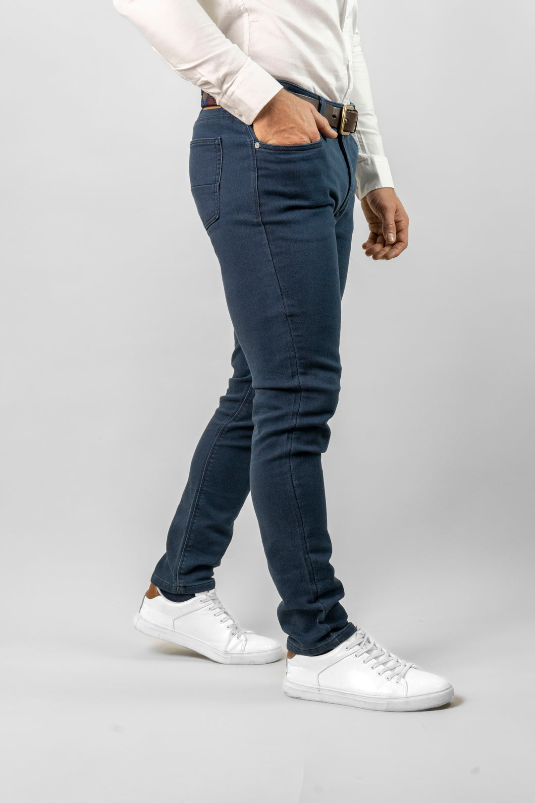 Skinny Jeans Hombre Azul Medio