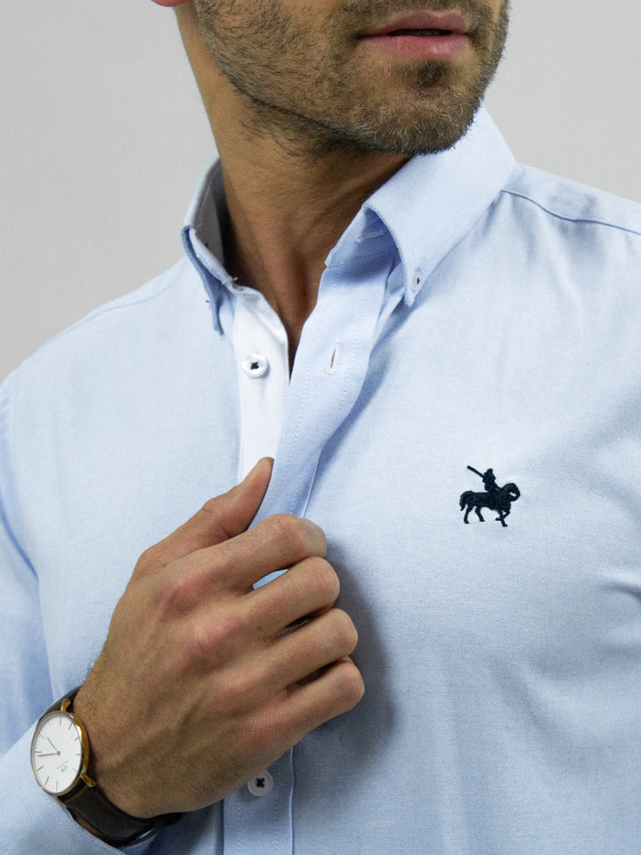 Camisa Basic Hombre Azul